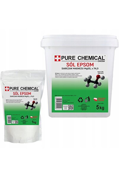 CHOSA Sare Epsom, 5kg + 1kg, Pentru Baie, Pentru Corp, Sulfat De Magneziu Pur...