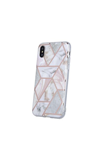 Xiaomi Redmi 9A/9AT Θήκη Μαρμάρινη Γεωμετρική Σιλικόνης Ροζ