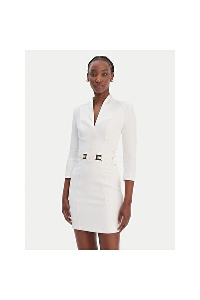 Elisabetta Franchi Rochie de cocktail pentru femei AB86961E2 Albă