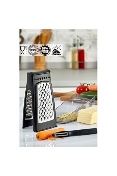 Empressco Steel Grater and Side Peeler Set with Practical Container, Easy to Use