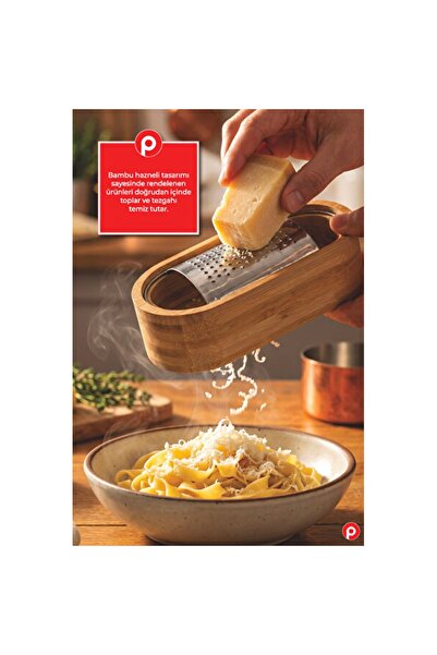 Empressco Multi-Functional Kitchen Grater Set Made of Bamboo and Stainless Steel