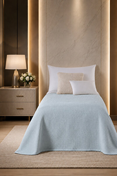 Cottonest Single Pike |   Honeycomb Textured Bedspread |   160 X 220 cm