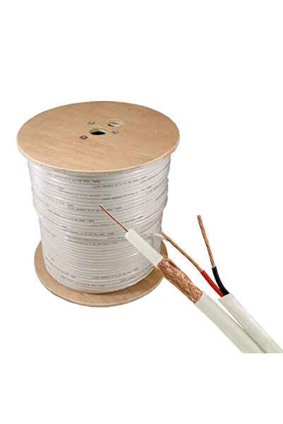 TSY Cablu coaxial RG59 + alimentare 2x0.75, 305m, alb TSY-RG59+2X0.75-W