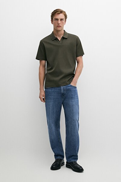 Massimo Dutti V yaka kısa kollu polo
