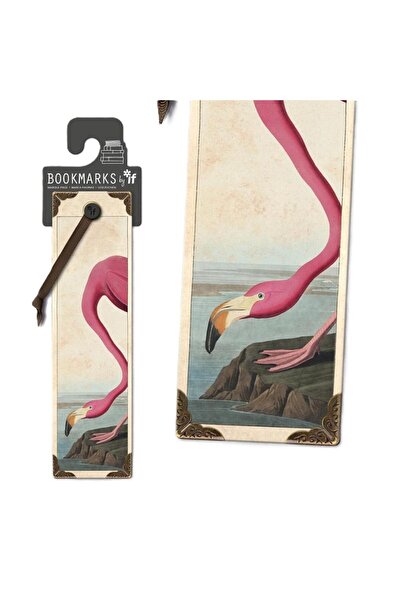 İF Semn de carte Vintage Flamingi cu panglica, 94×197 mm