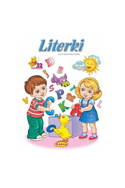 OEM Carte de colorat Pasja Literki A4, cu autocolante 32 buc, Multicolor, 1 buc