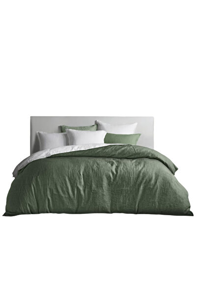 OEM Set de lenjerie de pat din bumbac respirabil și moale Verde 200x200 cm