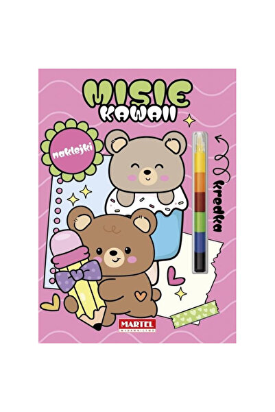 OEM Carte de colorat/caiet de colorat Martel Misie Kawaii, cu creion modular ...