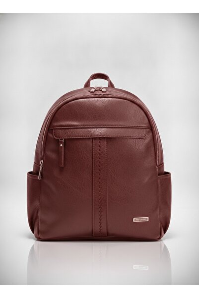 SilviaRosa Women's Backpack, -Leather, Side Pockets
