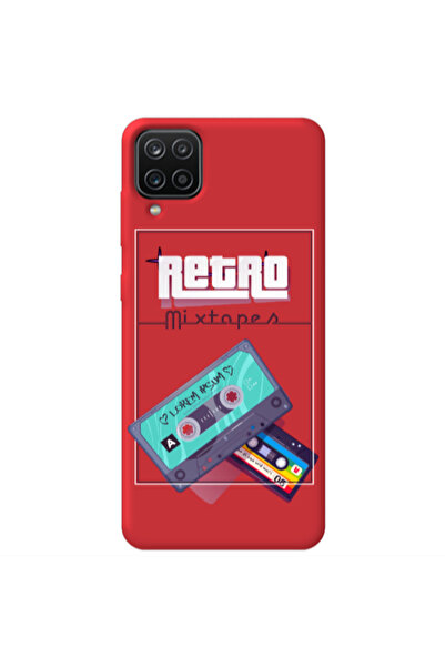 Other Samsung A12 Mixtapes Red Colored Silicone TPU Θήκη