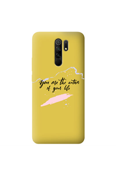 Other Xiaomi Redmi 9 You are the authors Yellow Colored Silicone TPU Θήκη