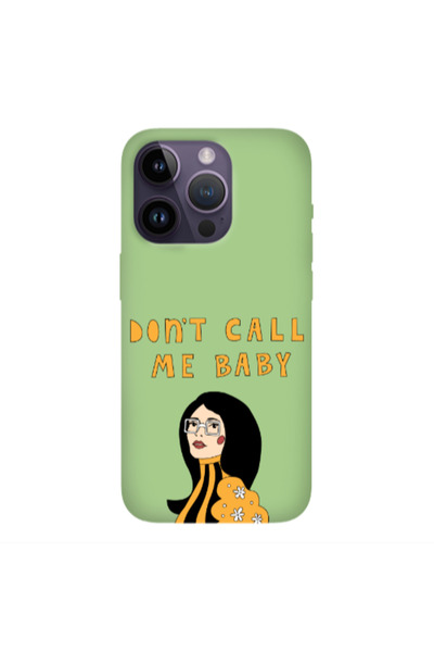 Other Apple iPhone 14 Pro Max Call me baby Light Green Colored Silicone TPU Θήκη