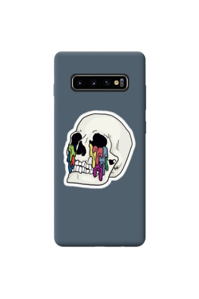 Other Samsung S10 Skull Dark Grey Colored Silicone TPU Θήκη