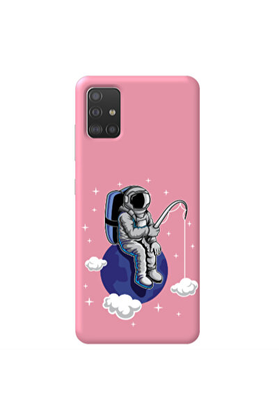 Other Samsung A51 Fishing space Pink Colored Silicone TPU Θήκη