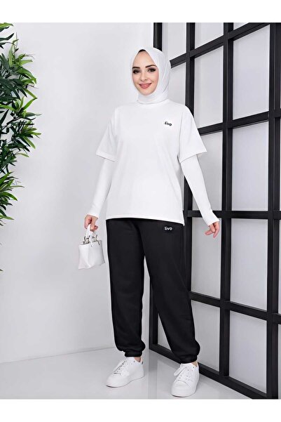 EFFRENATU Basic Oversize T-Shirt and Pants Set – Comfortable Fit, Casual Spor...