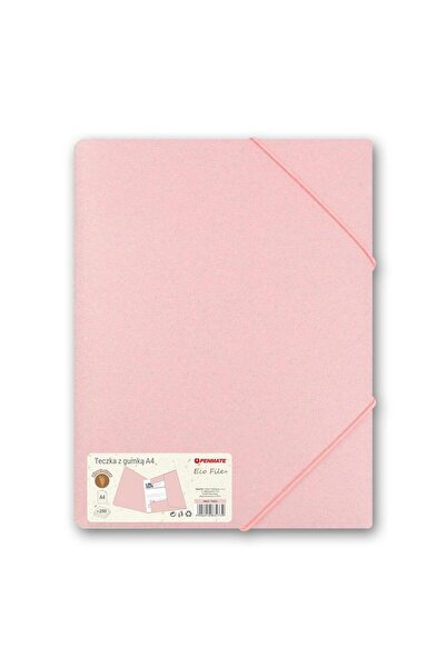 Penmate Mapa A4 Filet, din material cu paie de grau, cu elastic, Roz, 240x320 mm