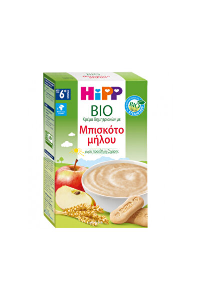 Hipp | Bio Κρέμα Δημητριακών με Μπισκότο Μήλου από τον 6ο μήνα | 250gr
