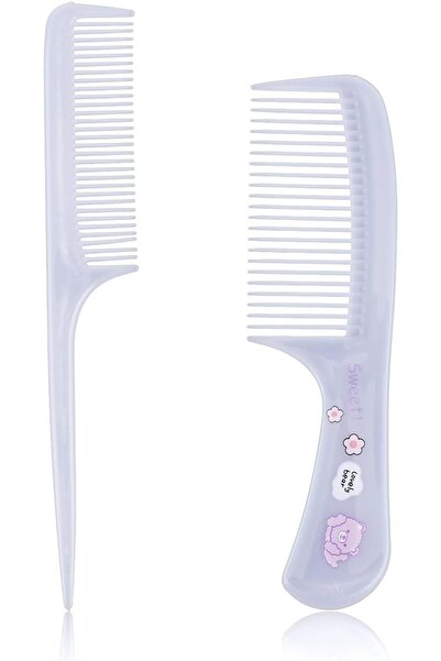 Arabest 2-Piece Plastic Baby Hair Brush Combs Set,Fine-Tooth Hairbrush,Rat Ta...