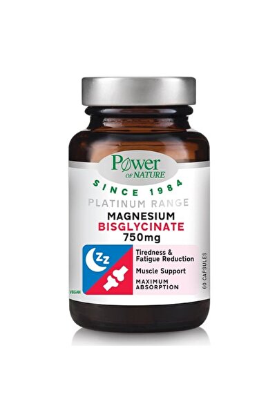 Power Health Πλατινένια Σειρά Διγλυκινικό Μαγνήσιο 750MG 60 Κάψουλες