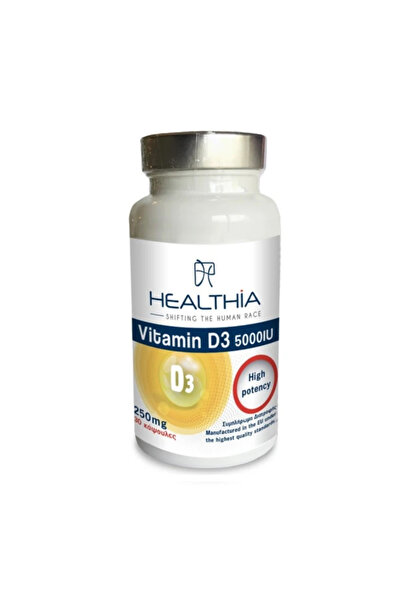 Healthia Βιταμίνη D3 5000IU 30 Κάψουλες 250MG