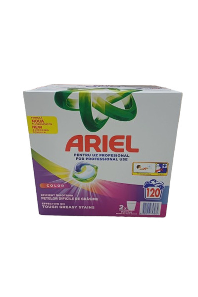 Ariel Capsule de detergent colorat pentru rufe All-in-1, 120 de spălări (2x60...