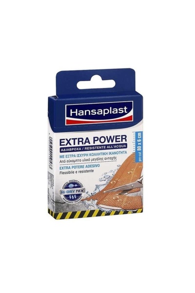 Hansaplast |   Επιπλέον Δύναμη |   80 επί 6 εκ. |   Οκτώ λωρίδες