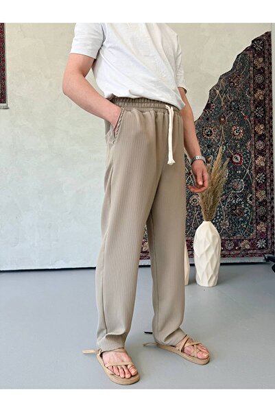 More Black Black Ribbed Baggy Trousers