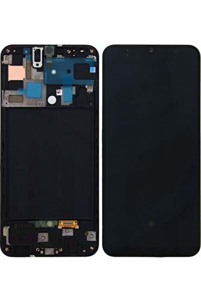 Samsung Οθόνη OLED με μηχανισμό αφής και πλαίσιο για Galaxy A50 (Μαύρο) Κωδικ...
