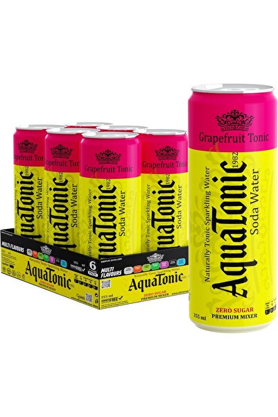 C5 AquaTonic Naturally Alkaline Sparkling Water, Zero Sugar Premium Mixer, Mu...