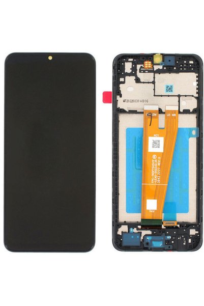 Samsung Οθόνη με μηχανισμό αφής και πλαίσιο για Galaxy A04 (SM-A045) (Μαύρο) ...