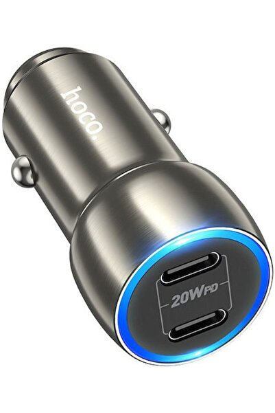 OEM Φορτιστής Αυτοκινήτου Z48 40W 3A Γρήγορης Φόρτισης με Θύρες: 2xType-C Γκρ...