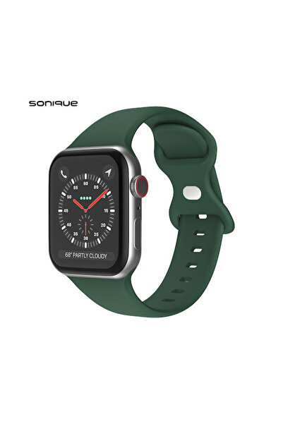 Other Λουράκι Sonique Butterfly Σιλικόνης Σκούρο Πράσινο (Apple Watch 44/45/4...