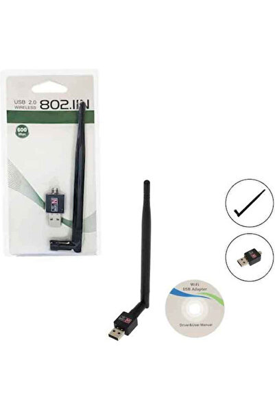 OEM Προσαρμογέας USB με ασύρματη σύνδεση Wi-Fi 600Mbps και αποσπώμενη κεραία