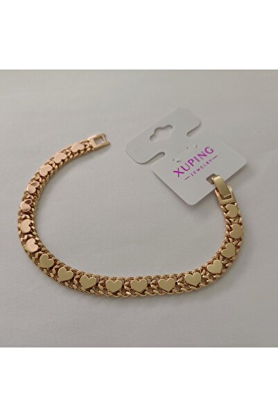 Zennemor Xuping Vip Quality Antiallergic Full Row Heart Motif Rose Gold Bracelet