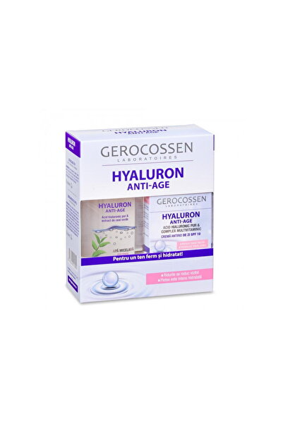 GEROCOSSEN Crema Antirid de Zi SPF10 Hyaluron 50ml + Apa Micelara Hyaluron 300ml