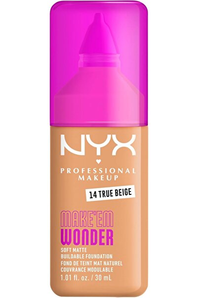 NYX Professional Makeup Make 'EM Wonder, 24H Soft Matte Foundation, Undetecta...