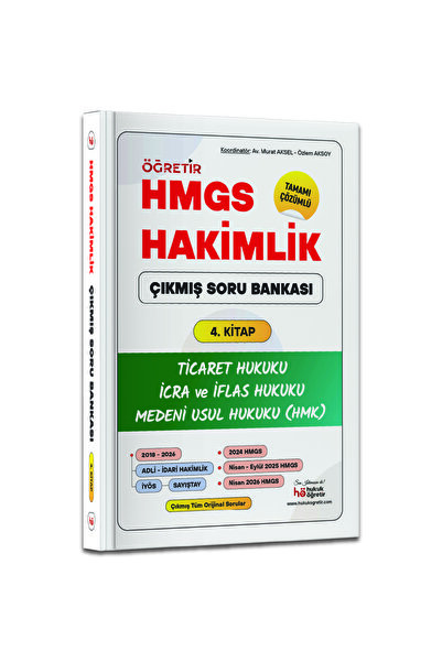 hukuk öğretir 2026 HMGS - Hakimlik ÖSYM Çıkmış Soru Bankası Ticaret Hukuku - ...