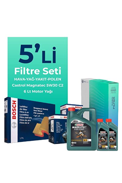 Bosch Ford Connect 1.8 Dizel Filtre Bakım Seti CAST ROL Motor Yağlı (2002-201...