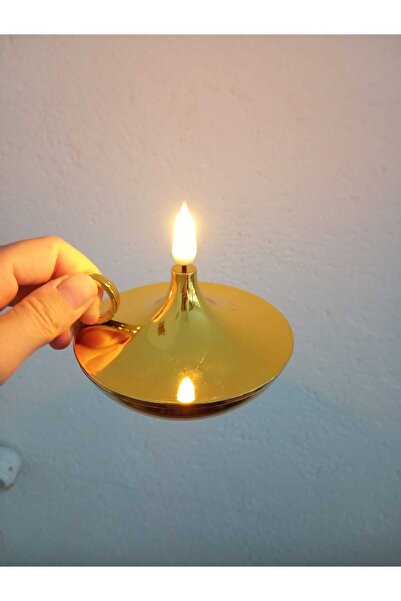 HERBALACCESSORY Dekoratif Gold Led Mum