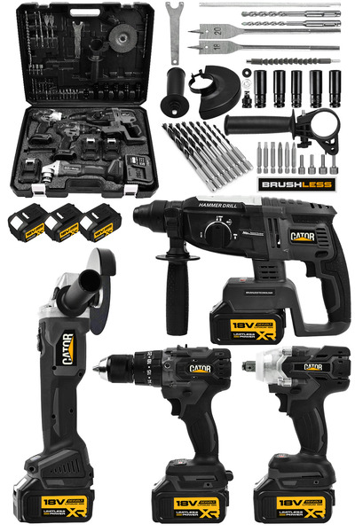 CATOR 21V Darbeli Kömürsüz Kırıcı Delici Hilti & Taşlama & Matkap & Somun Sık...