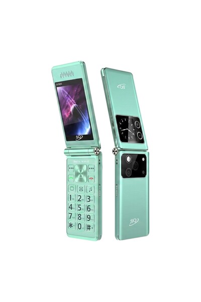 SQ Mobile Sq600 Green Color Dual Screen Dual Sim 2300Mah Battery Flip Feature...