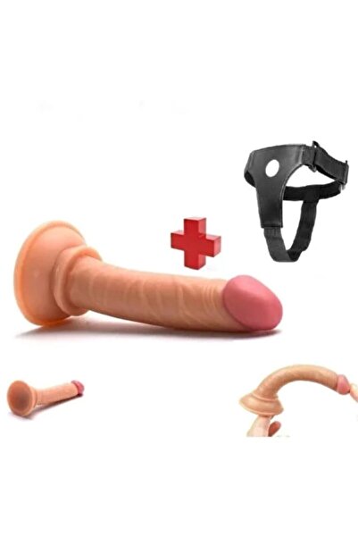 Sensvia 14 cm Strapon Kemerli | Belden Bağlamalı Realistik Yumuşak Dokulu Vantuzlu Model