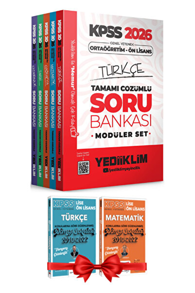Yediiklim Yayınları 2026 KPSS Ortaöğretim Ön Lisans Tüm Dersler Modüler Soru ...