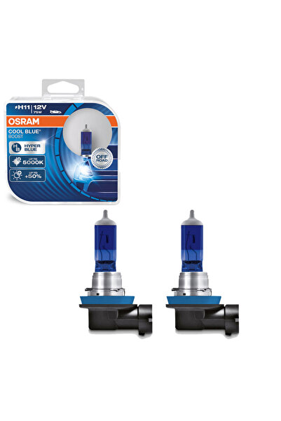 Osram Λάμπες Αλογόνου H11 12V 75W Ψυχρό Μπλε Boost Hyper 62211CBB-HCB 2 Τεμάχ...