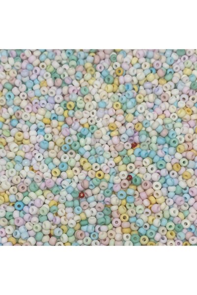 Bi hızlı 8/0 Cam Kum Boncuk, Takı Yapım Boncuğu, 3 mm, 40 gram Soft Mix