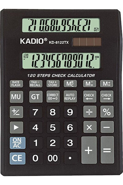 kadio KD-8122TX Αριθμομηχανή Επιστημονική 12 Ψηφίων σε Μαύρο Χρώμα 1 τεμάχιο