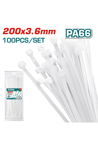 TOTAL Plastic Brackets 200X3.6Mm 100Pcs/Set Thtct2001 Total