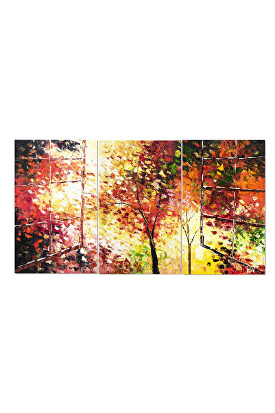 artnova Set 3 piese tablou pictat manual, La fereastra, 150x80cm pictura ulei...