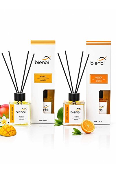 ZRN SHOP 2 ADET ÇUBUKLU ŞIK 100 ML KARE ORTAM KOKUSU