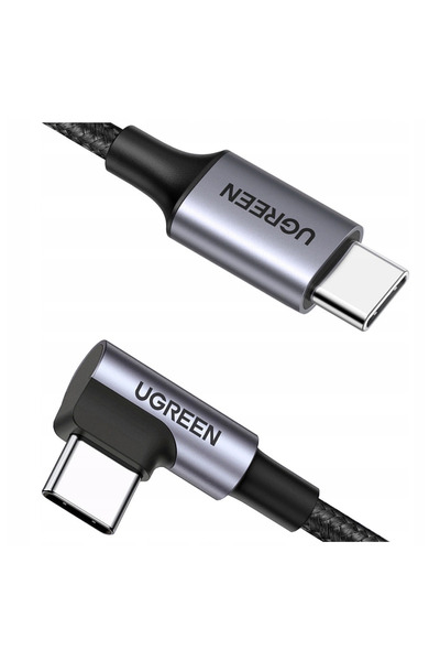 Ugreen Cablu USB-C unghiular la USB-C 3A 60W pentru smartphone-uri și laptopu...